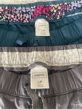 maevn Relaxed Elastic Waist Scrubs - Teal & Gray
